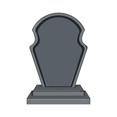 tombstone headstone cartoon vector illustration