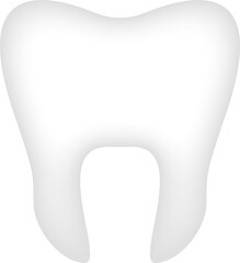 3d Tooth Isolated Illustration in Transparent Background