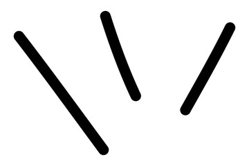 Hand draw doodle, lines showing concentrated lines, awareness, sun rays, surprises. Vector illustration