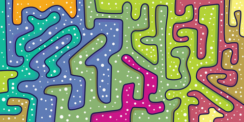 colorful digital painting with abstract patterns. unique and eye-catching