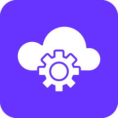 Vector Design Cloud Settings Icon Style