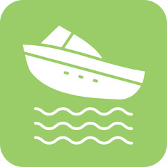 Vector Design Speed Boat Icon Style