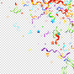 ribbon serpentine tinsel red spiral color curly