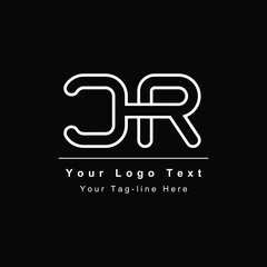 CR RC initial based Alphabet icon logo