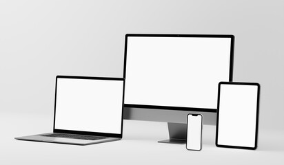 Responsive Web Design and website Mockup, Devices Mock up, Smartphone desktop tablet laptop template Mockup