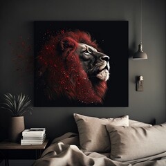 Lion abstract wallpaper.