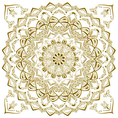 金色の繊細な装飾のマンダラアート