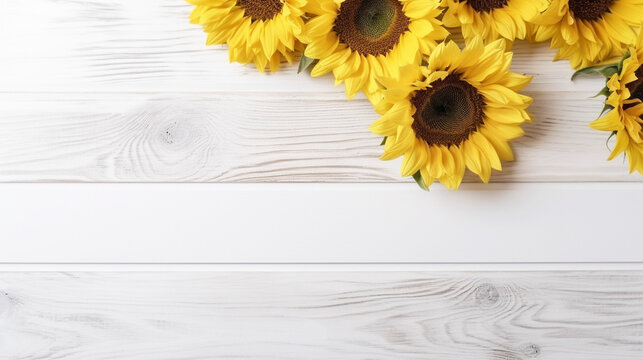 AI art  sunflower picture frame　向日葵のフレーム