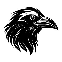 Viking wolf, isolated isolated on white background, vector illustration.