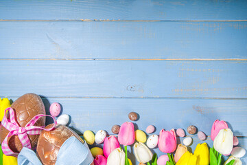 Easter holiday greeting card background