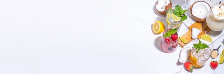 Summer mocktail drinks