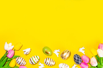 Bright Easter greeting card background