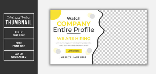 Watch the company's entire profile we are hiring a business promotional template fully editable EPS file format High quality easy to customize