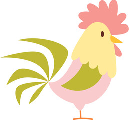 Domestic rooster bird