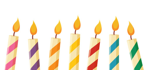 colorful birthday candles illustration 