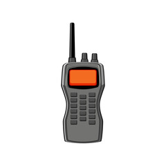 talkle radio transceiver cartoon vector illustration