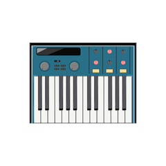 music synthesizer audio cartoon vector illustration