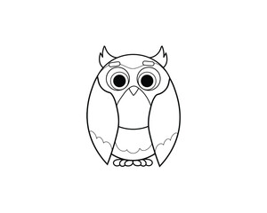 Owl vector isolated outline icon. Owl animal vector icon. Owl icon 