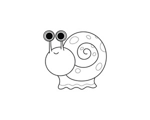 Snail vector isolated outline icon. Snail animal vector icon. Snail icon 