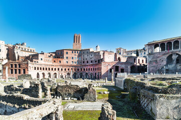 Obraz na płótnie Canvas The Markets in the Forum of Trajan in Rome