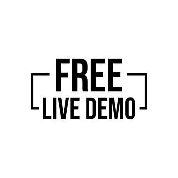 Free Live Demo Education Icon Label Design Vector