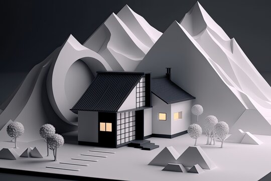 Japanese House Minimal 3D