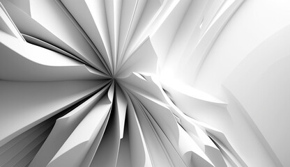 Abstract white background. Generative Ai.
