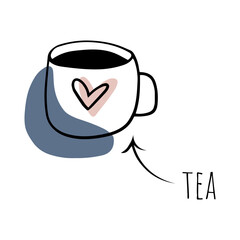 Doodle cup of tea with self care