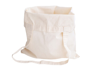 Textile bag, shopping bag, empty grocery bag on white background mockup.Zero waste concept.