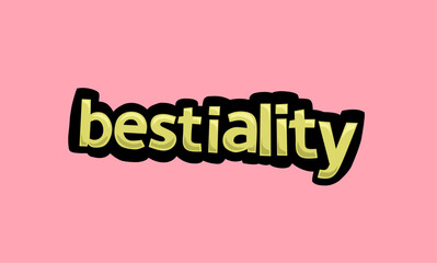 bestiality writing vector design on a pink background