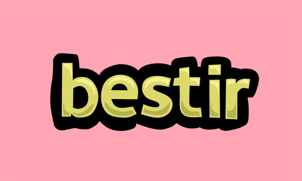 bestir writing vector design on a pink background