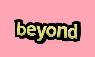 beyond writing vector design on a pink background