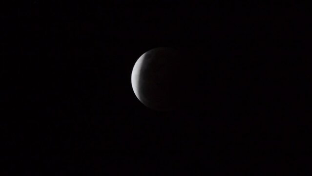 Medium shot of a crescent moon