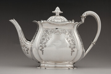 Antique silver refers to silver items, such as tableware, jewelry, and decorative objects, that were made in the past and are valued for their age,