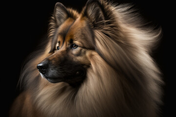 The Majestic Belgian Tervuren Dog: Captured on a Striking Dark Background