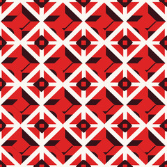 Geometric Red color blocks - Abstract Geometrical Seamless Pattern
