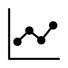 icon chart, graph, chart bars, currency chart. editable file and color