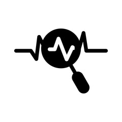 icon chart monitoring, chart magnify, chart phone. editable file and color. 