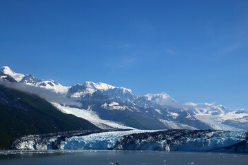 Fototapeta na wymiar Alaska, Harvard Glacier is a large tidewater glacier in the Alaska's Prince William Sound