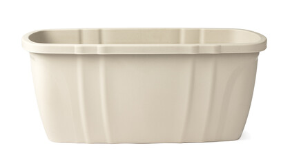 Plastic flower pot isolated on a white background