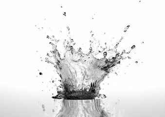 water splash isolated on white. generative ai