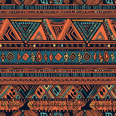African tribal pattern  Illustration AI Generative.