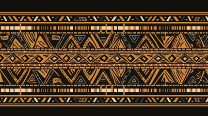 African tribal pattern  Illustration AI Generative.