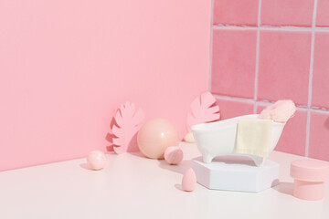 Concept of cosmetic and beauty care, space for text