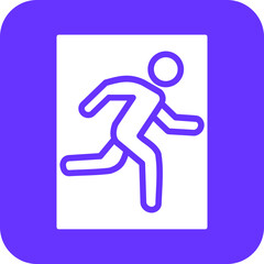 Vector Design Emergency Exit Icon Style