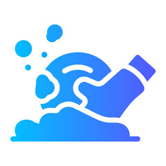 washing dishes gradient icon