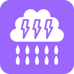 Vector Design Heavy Rain Icon Style