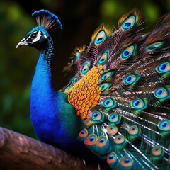 Fototapeta na wymiar Beautiful Peacock, AI