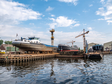 Shipyard in Zwartsluis, Overijssel, Netherlands