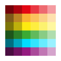Fototapeta na wymiar Multicolored palette of cubes. Color palette. Vector illustration.